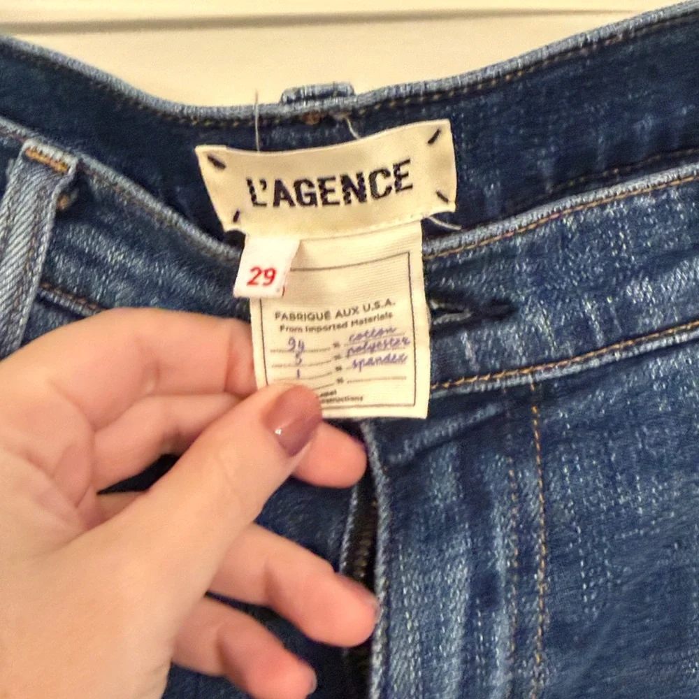 L’Agence Ripped Denim Designer Jeans Size 29 - Picture 3 of 8